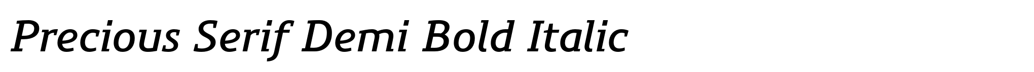 Precious Serif Demi Bold Italic image